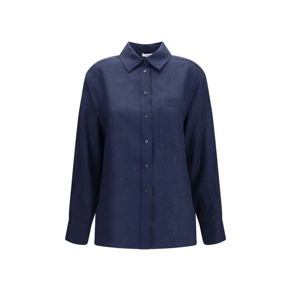Lardini Blue Linen Dress Women's Shirt